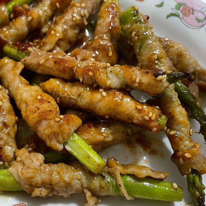 こま切れで作れるアスパラの肉巻き